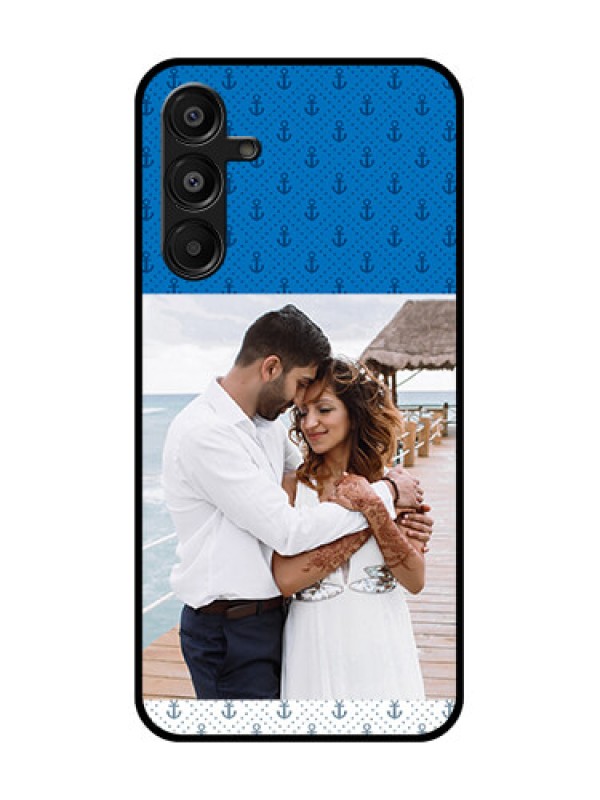 Custom Samsung Galaxy F16 5G Custom Metal Phone Case - Blue Anchors Design