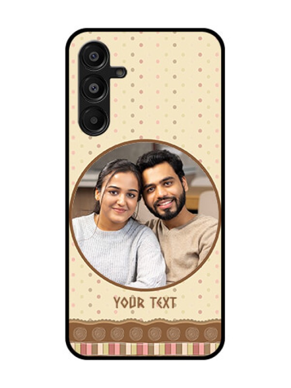 Custom Samsung Galaxy F16 5G Custom Metal Phone Case - Brown Dotted Mobile Case Design