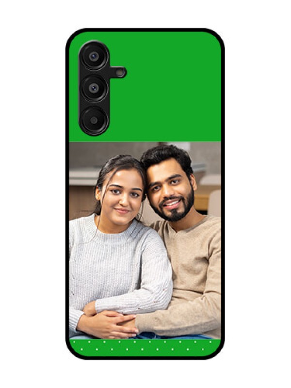 Custom Samsung Galaxy F16 5G Custom Metal Phone Case - Green Pattern Design