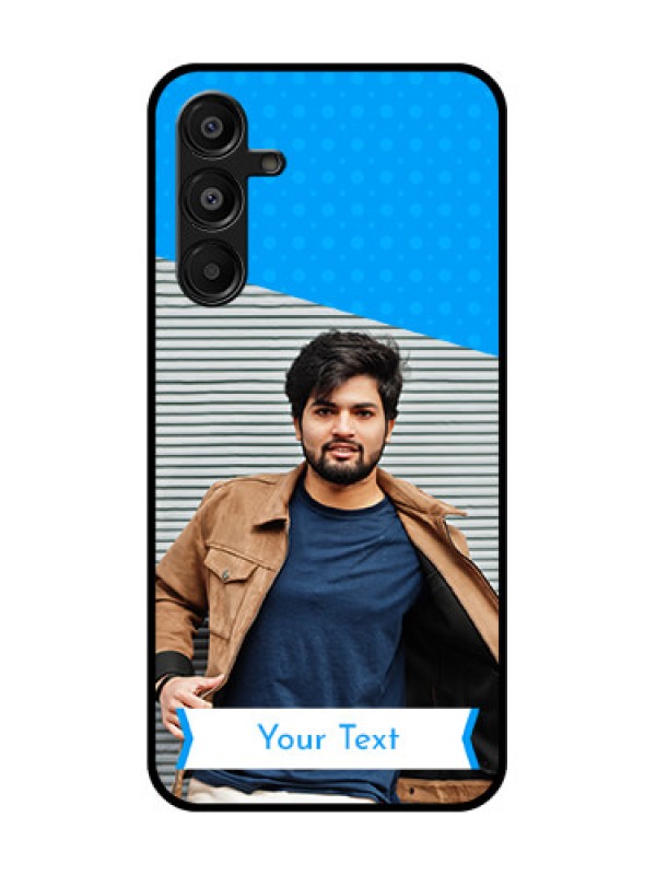 Custom Samsung Galaxy F16 5G Custom Metal Phone Case - Simple Blue Color Design