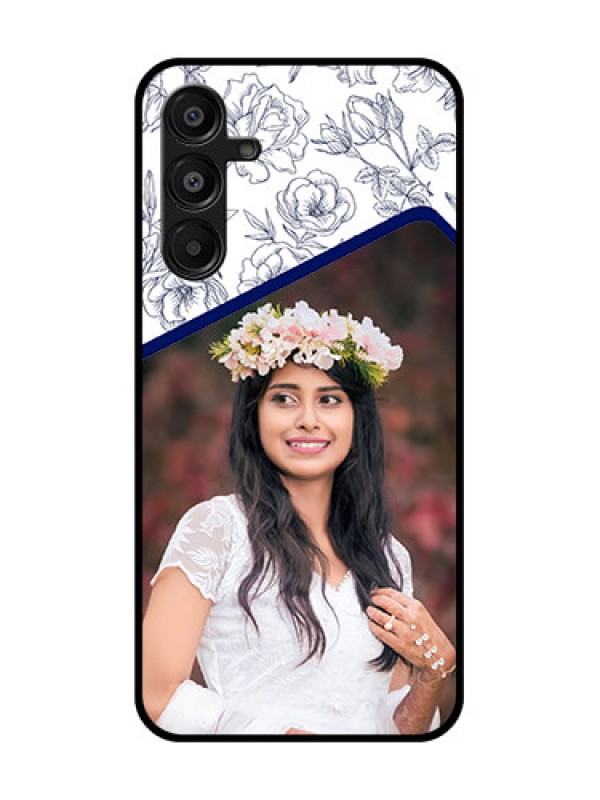 Custom Samsung Galaxy F16 5G Custom Metal Phone Case - Classy Floral Design