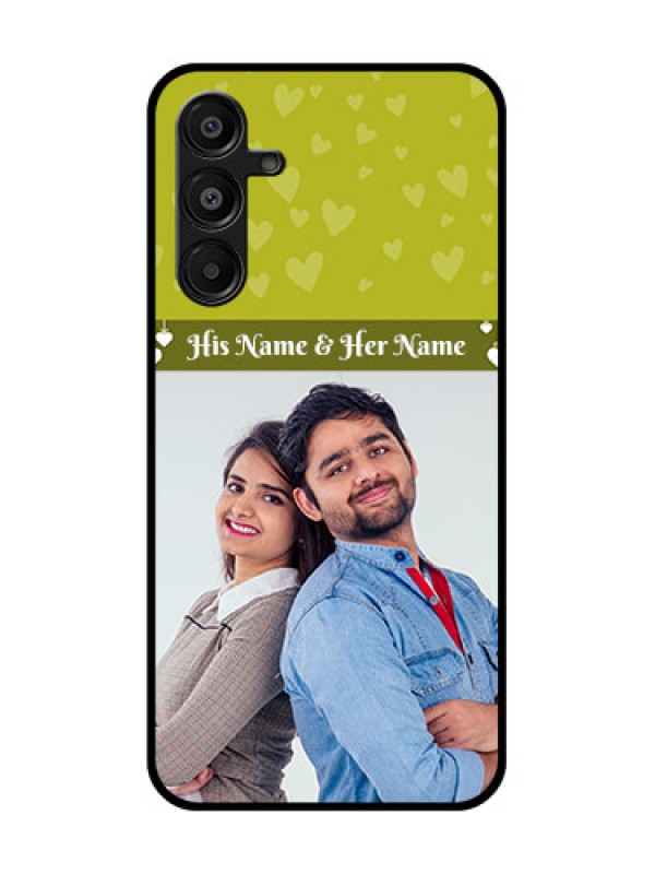 Custom Samsung Galaxy F16 5G Custom Metal Phone Case - You and Me Heart Design