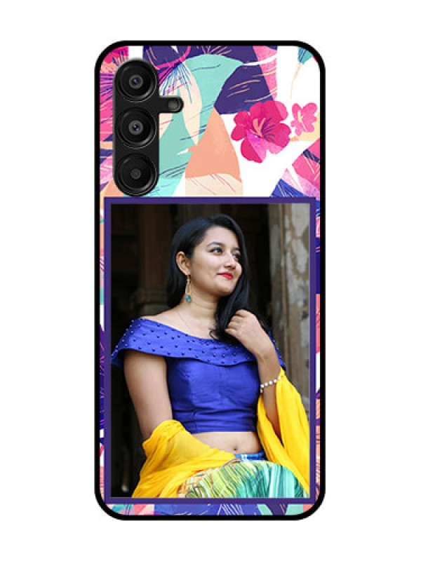 Custom Samsung Galaxy F16 5G Custom Metal Phone Case - Abstract Floral Design