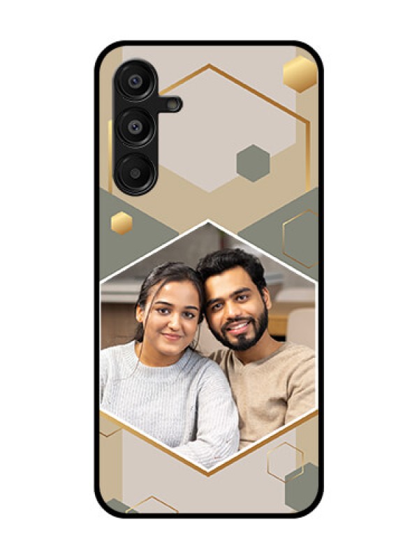 Custom Samsung Galaxy F16 5G Custom Metal Phone Case - Stylish Hexagon Pattern Design
