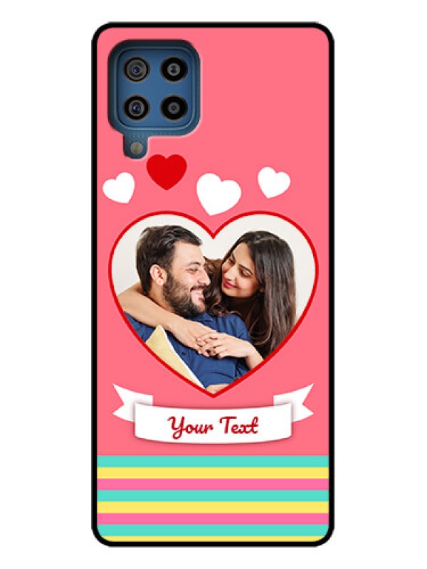 Custom Galaxy F22 Custom Metal Phone Case - Love Shapes Doodle Design