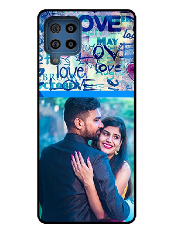 Custom Galaxy F22 Custom Metal Phone Case - Colorful Love Design
