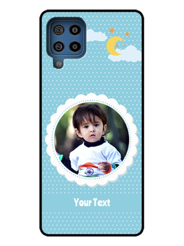 Custom Galaxy F22 Custom Metal Phone Case - Violet Pattern Design