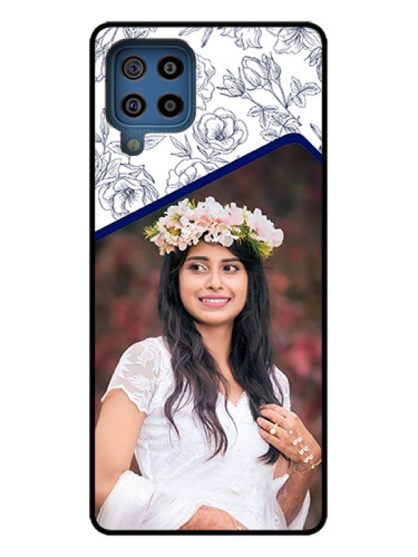 Custom Galaxy F22 Custom Metal Phone Case - Classy Floral Design