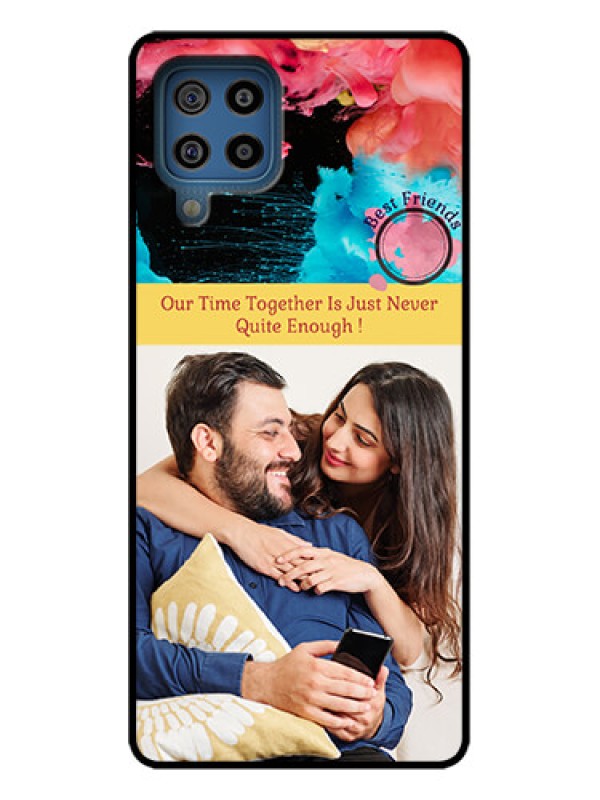 Custom Galaxy F22 Custom Metal Phone Case - Quote With Acrylic Painting Design