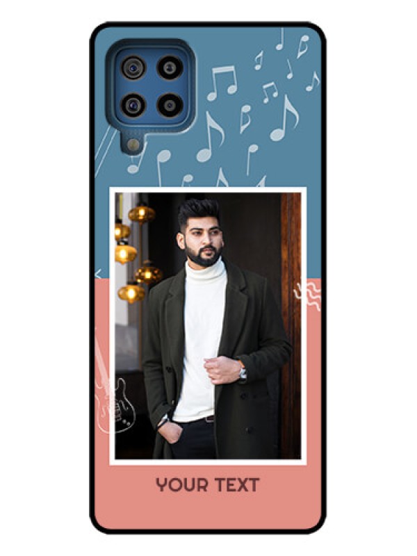 Custom Galaxy F22 Custom Metal Phone Case - With Color Musical Note Design