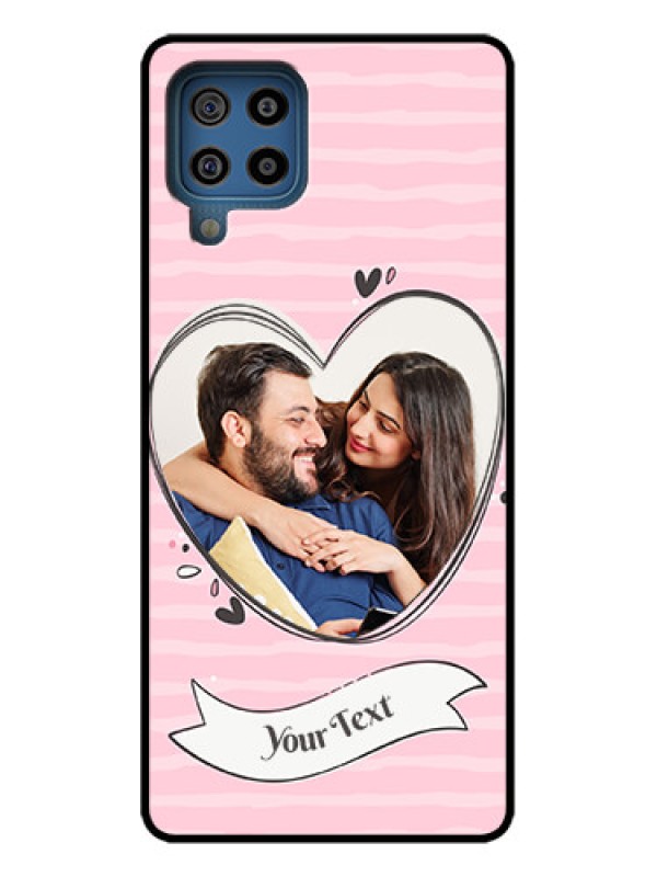 Custom Galaxy F22 Custom Metal Phone Case - Vintage Heart Design