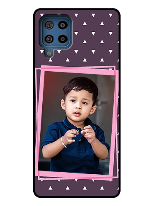 Custom Galaxy F22 Custom Metal Phone Case - Triangle Pattern Dotted Design