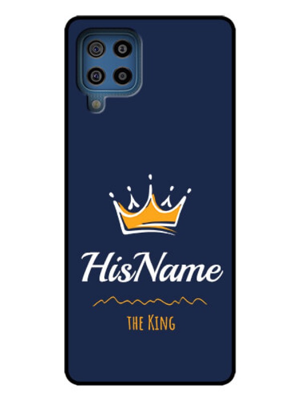Custom Galaxy F22 Custom Metal Phone Case - King With Name Design
