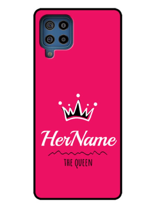 Custom Galaxy F22 Custom Metal Phone Case - Queen With Name Design