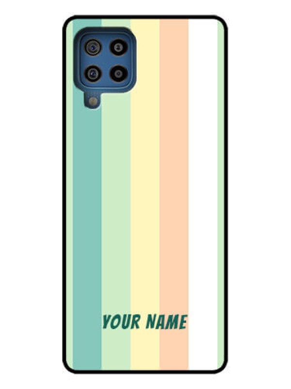 Custom Galaxy F22 Custom Metal Phone Case - Multi - Colour Stripes Design