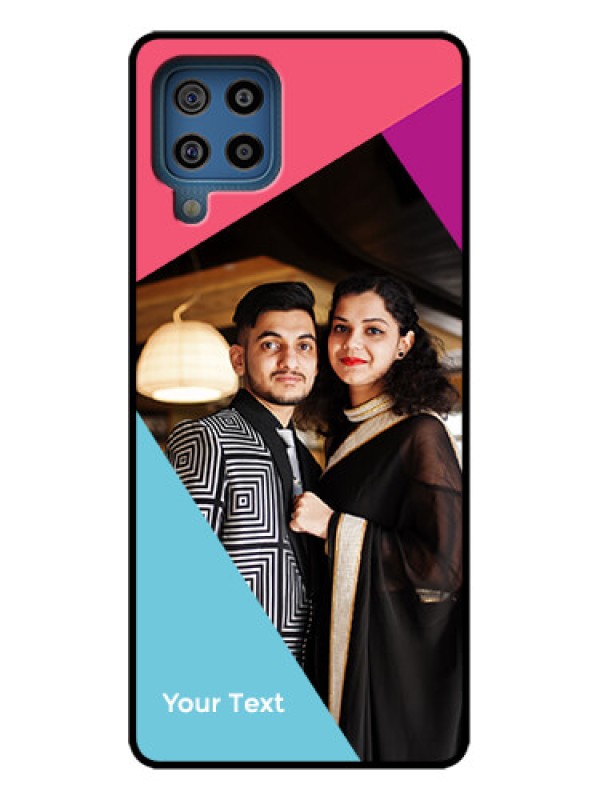 Custom Galaxy F22 Custom Metal Phone Case - Stacked Triple Colour Design