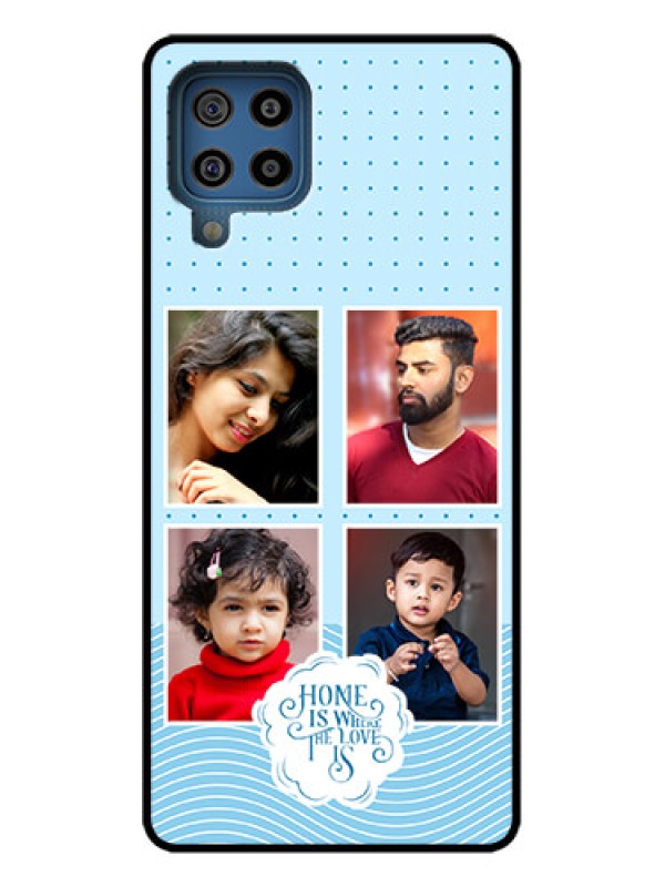 Custom Galaxy F22 Custom Metal Phone Case - Cute Love Quote With 4 Pic Upload Design