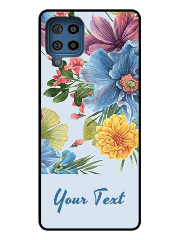 Custom Galaxy F22 Custom Metal Phone Case - Stunning Watercolored Flowers Painting Design