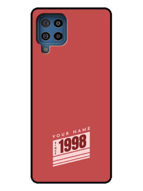 Custom Galaxy F22 Custom Metal Phone Case - Red Custom Year Of Birth Design