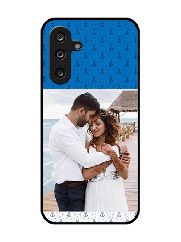 Custom Samsung Galaxy F36 5G Custom Metal Phone Case - Blue Anchors Design