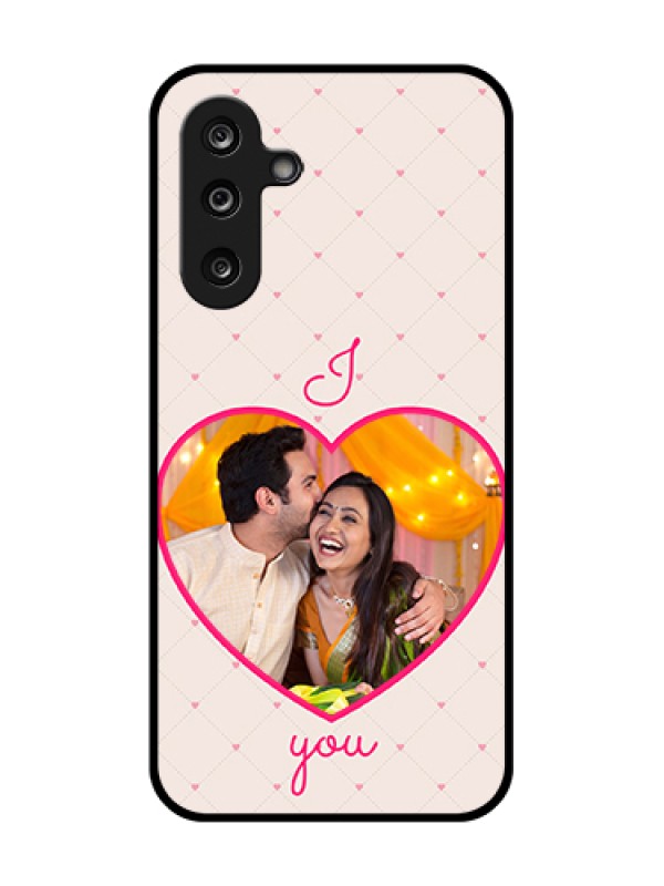 Custom Samsung Galaxy F36 5G Custom Metal Phone Case - Heart Shape Design