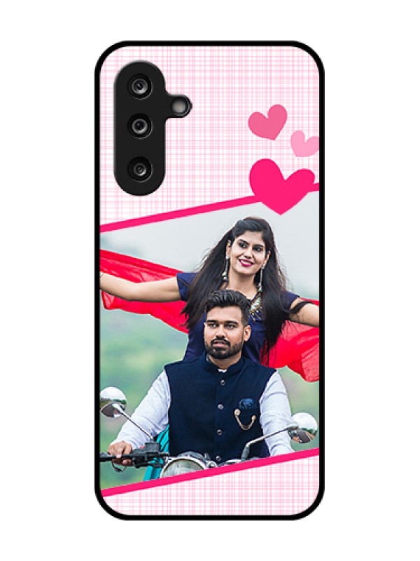 Custom Samsung Galaxy F36 5G Custom Metal Phone Case - Love Shape Heart Design