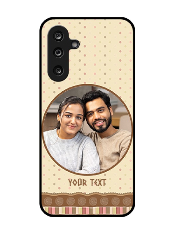 Custom Samsung Galaxy F36 5G Custom Metal Phone Case - Brown Dotted Mobile Case Design