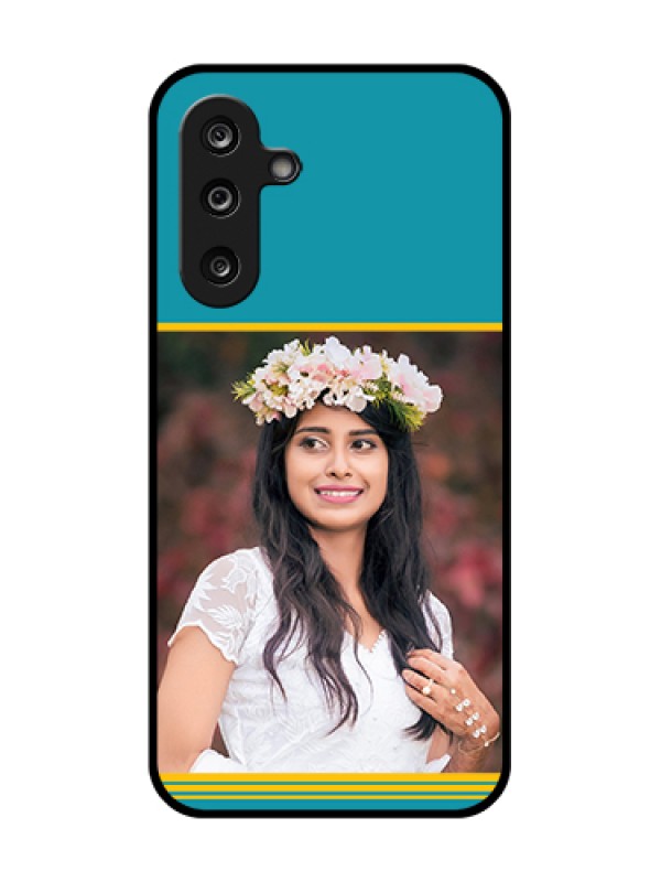 Custom Samsung Galaxy F36 5G Custom Metal Phone Case - Yellow & Blue Design