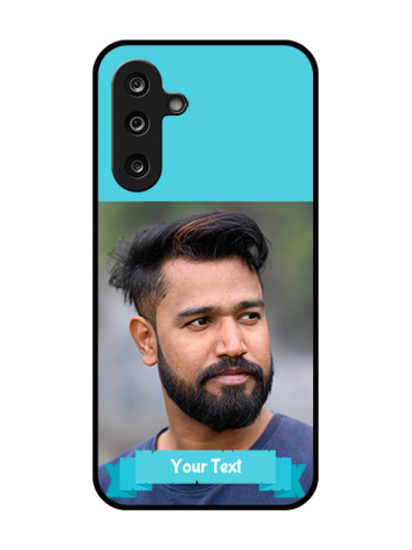 Custom Samsung Galaxy F36 5G Custom Metal Phone Case - Blue Color Design