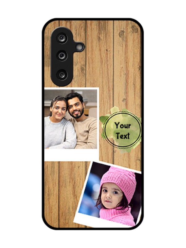 Custom Samsung Galaxy F36 5G Custom Metal Phone Case - Wooden Texture Design