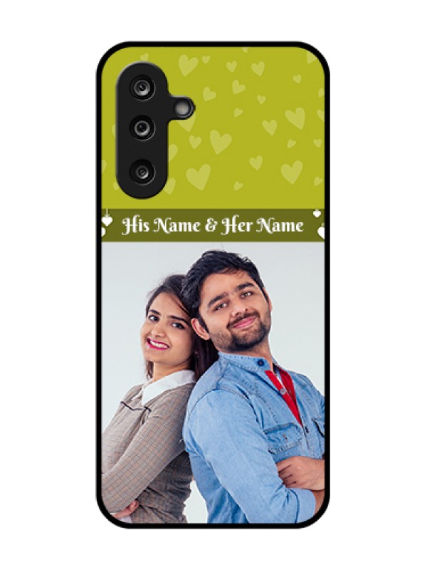 Custom Samsung Galaxy F36 5G Custom Metal Phone Case - You & Me Heart Design