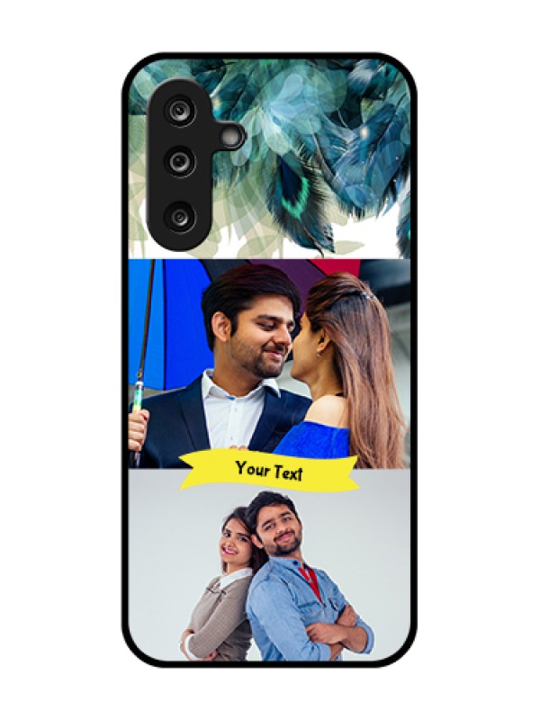 Custom Samsung Galaxy F36 5G Custom Metal Phone Case - Image With Boho Peacock Feather Design