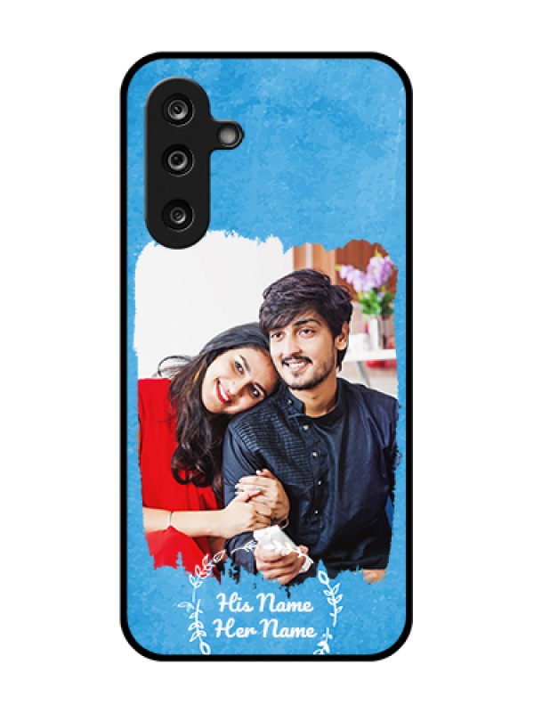 Custom Samsung Galaxy F36 5G Custom Metal Phone Case - Blue Color Vintage Design