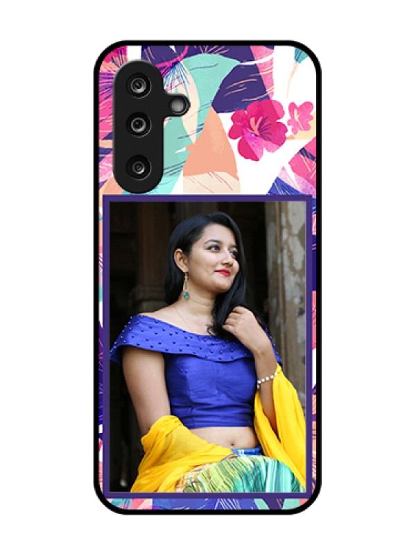 Custom Samsung Galaxy F36 5G Custom Metal Phone Case - Abstract Floral Design