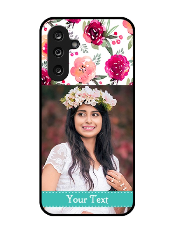 Custom Samsung Galaxy F36 5G Custom Metal Phone Case - Water Colors Floral Design
