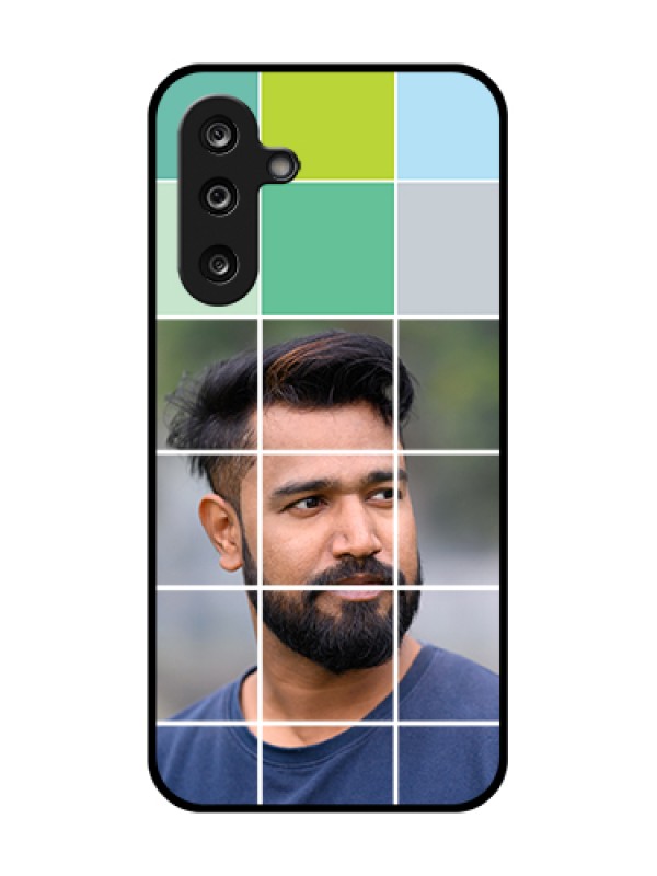 Custom Samsung Galaxy F36 5G Custom Metal Phone Case - With White Box Pattern