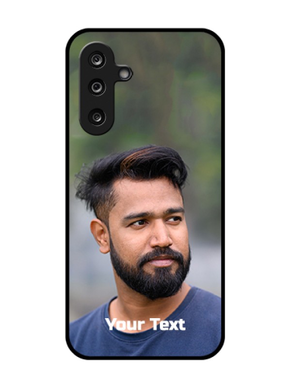 Custom Samsung Galaxy F36 5G Custom Metal Phone Case - Photo With Text Design
