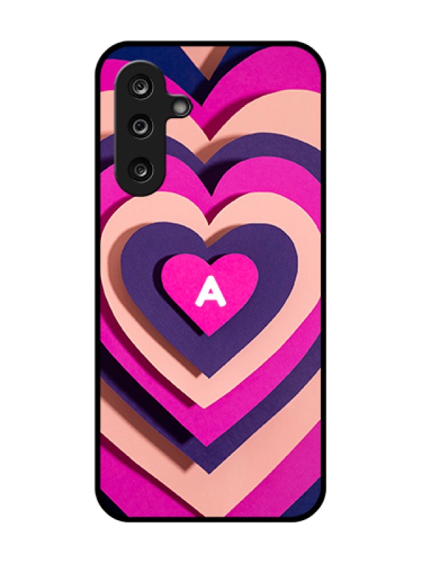 Custom Samsung Galaxy F36 5G Custom Metal Phone Case - Cute Heart Pattern Design