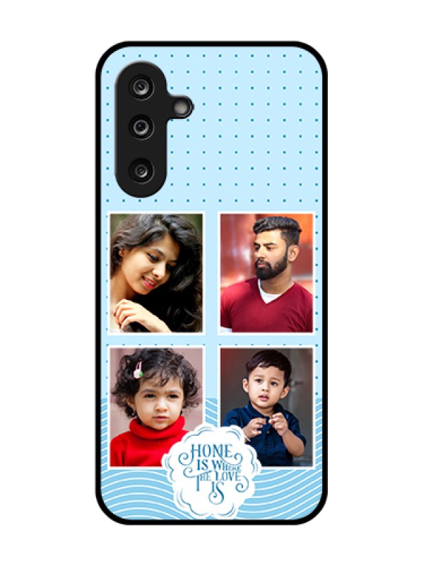 Custom Samsung Galaxy F36 5G Custom Metal Phone Case - Cute Love Quote With 4 Pic Upload Design