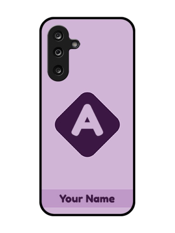 Custom Samsung Galaxy F36 5G Custom Metal Phone Case - Custom Letter In Curved Badge Design