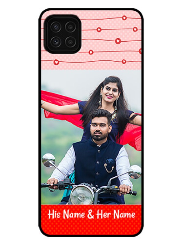 Custom Galaxy F42 5G Custom Metal Phone Case - Red Pattern Case Design