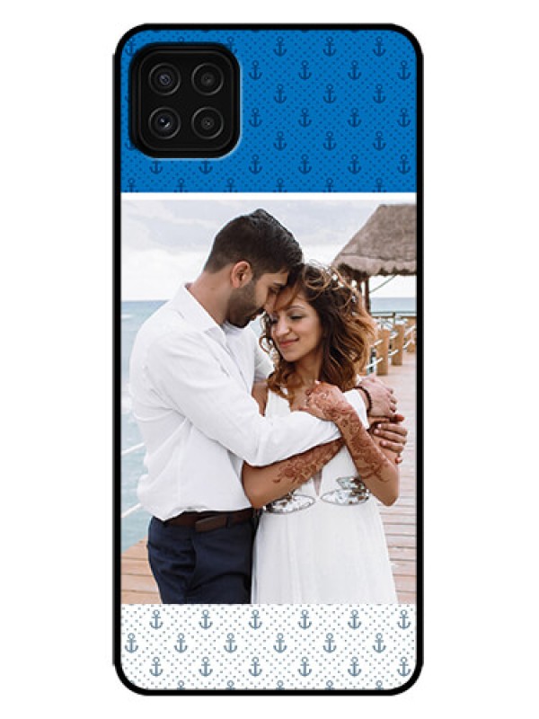 Custom Galaxy F42 5G Custom Metal Phone Case - Blue Anchors Design