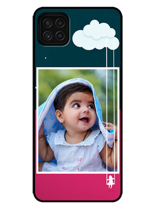 Custom Galaxy F42 5G Custom Metal Phone Case - Cute Girl With Cloud Design
