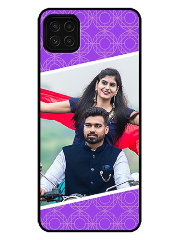 Custom Galaxy F42 5G Custom Metal Phone Case - Violet Color Pattern Design