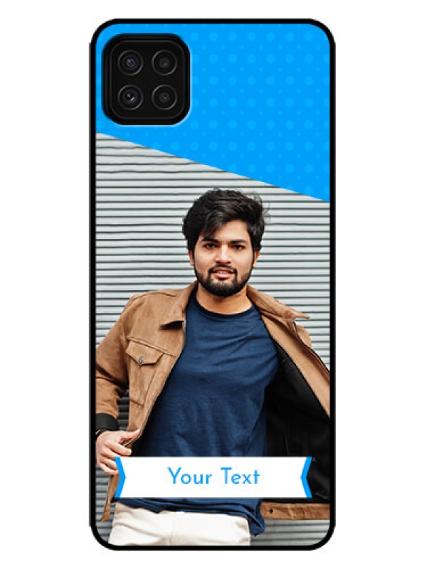 Custom Galaxy F42 5G Custom Metal Phone Case - Simple Blue Color Design