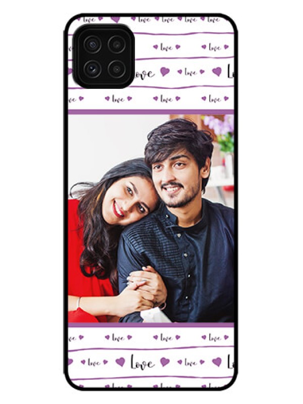 Custom Galaxy F42 5G Custom Metal Phone Case - Couples Heart Design