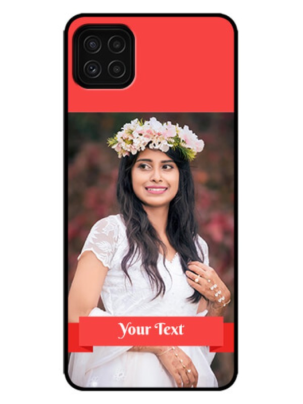 Custom Galaxy F42 5G Custom Metal Phone Case - Simple Red Color Design