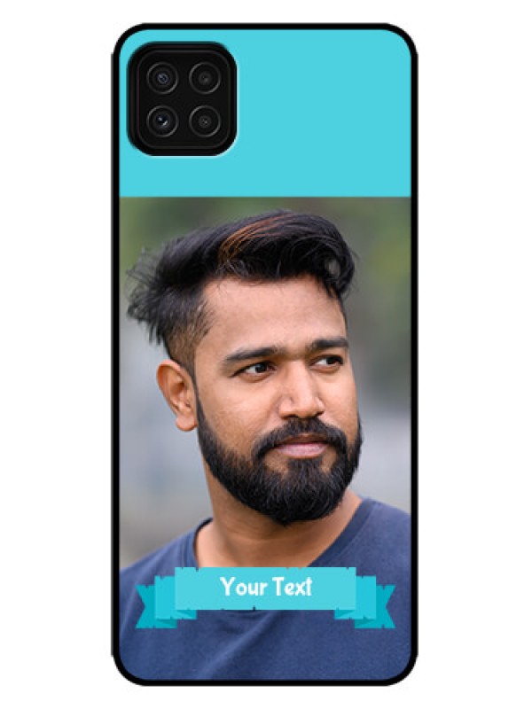 Custom Galaxy F42 5G Custom Metal Phone Case - Blue Color Design