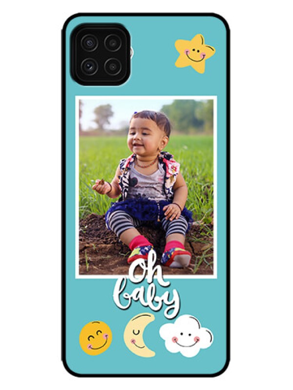 Custom Galaxy F42 5G Custom Metal Phone Case - Smiley Kids Stars Design