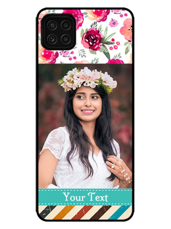 Custom Galaxy F42 5G Custom Metal Phone Case - Water Colors Floral Design